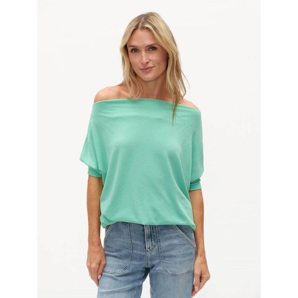 NEW SIX/FIFTY short sleeve anywhere top in seafoam